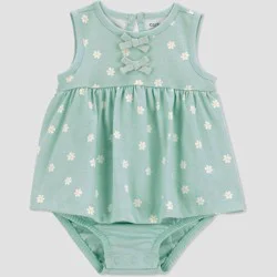 Carter's Just One You® Baby Girls' Floral Sunsuit - Green 9M