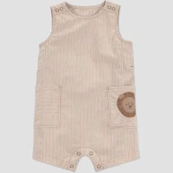 Carter's Just One You® Baby Boys' Striped Pocket Romper - Brown 12M