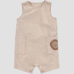 Carter's Just One You® Baby Boys' Striped Pocket Romper - Brown 18M