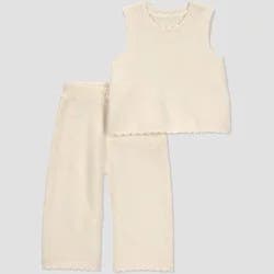 Carter's Just One You® Baby Girls' 2pc Sweater Tank and Pants Set - Cream 18M