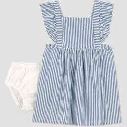 Carter's Just One You® Baby Girls' Striped Chambray Dress - Blue 12M