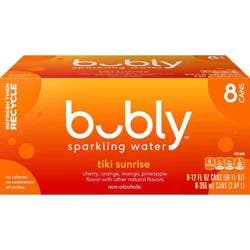 bubly Tiki Sunrise Sparkling Water - 8pk/12 fl oz Cans