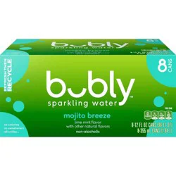 bubly Mojito Breeze Sparkling Water - 8pk/12 fl oz Cans