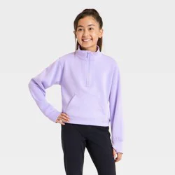 Girls' Airy Sleek Zip-Up Sweatshirt - All In Motion™ Purple XS