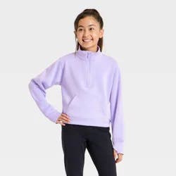Girls' Airy Sleek Zip-Up Sweatshirt - All In Motion™ Purple M