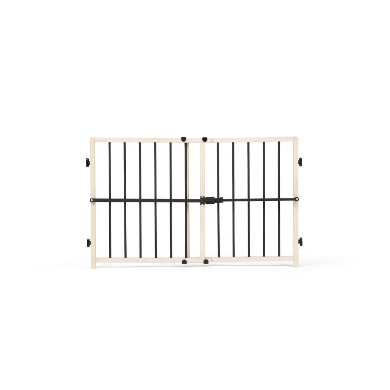 slide 7 of 11, Regalo Metal and Wood Adjustable Gate - Beige, 1 ct