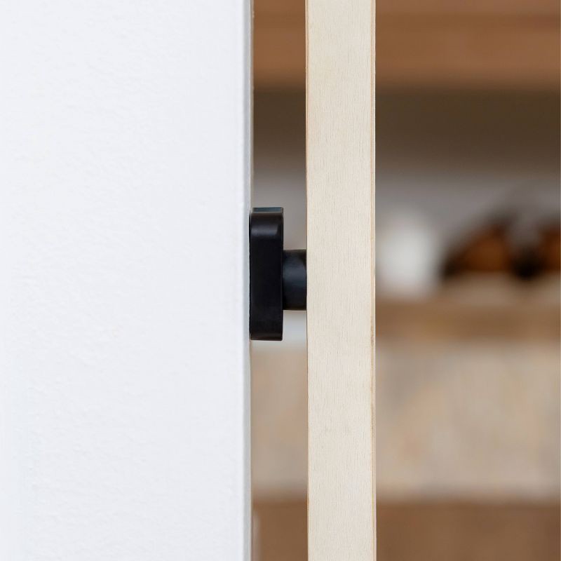 slide 10 of 11, Regalo Metal and Wood Adjustable Gate - Beige, 1 ct