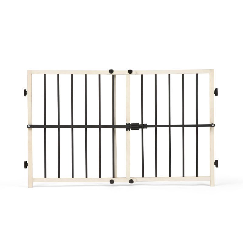 slide 1 of 11, Regalo Metal and Wood Adjustable Gate - Beige, 1 ct