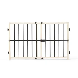 Regalo Metal and Wood Adjustable Gate - Beige