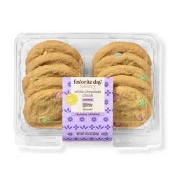Pastel M&M Cookies with White Chocolate Chunks - 12.5oz/10ct - Favorite Day™