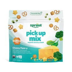 Sprout Organics Pick Up Mix Cheesy Peas-y Organic Sensory Snack - 2oz: Toddler, Pouch, Ready to Eat