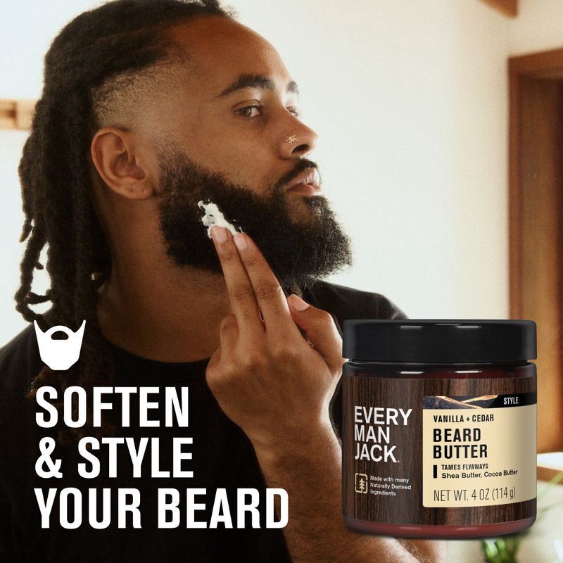 slide 3 of 9, Every Man Jack Beard Butter - Vanilla + Cedar - 4oz, 4 oz