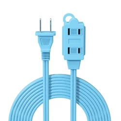 GEMS 5ft 3 Outlet Extension Cord - Blue