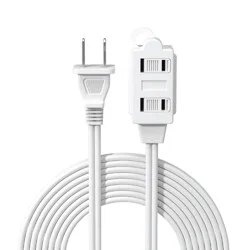 GEMS 5ft 3 Outlet Extension Cord - White