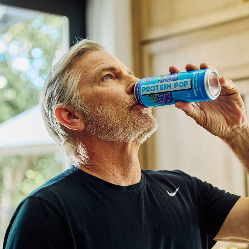 slide 6 of 6, Protein Pop Blue raspberry Clear Protein Drink 12oz, 12 oz