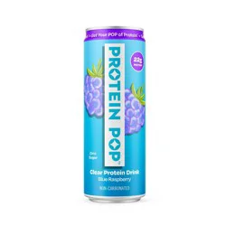 Protein Pop Blue raspberry Clear Protein Drink 12oz