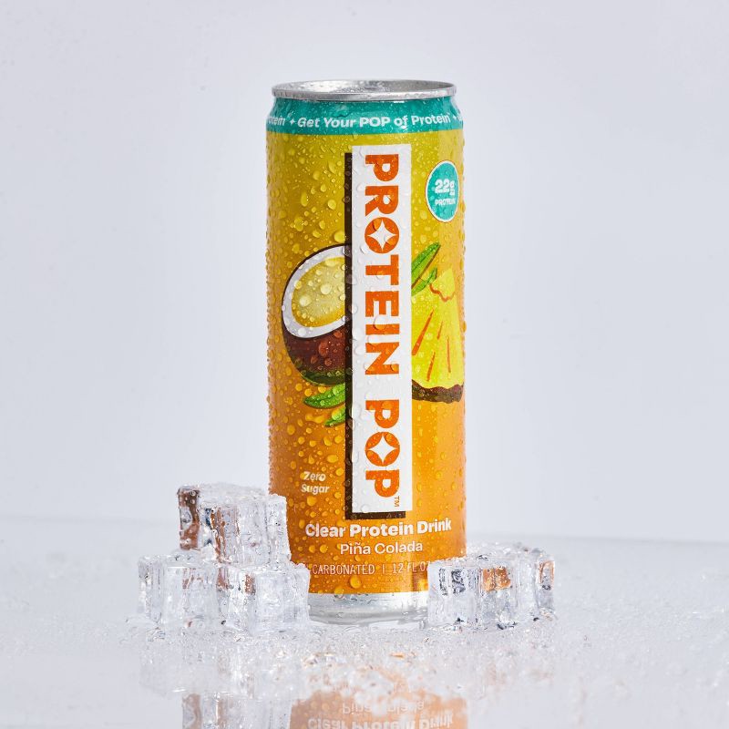 slide 3 of 6, Protein Pop Pina Colada Clear Protein Drink 12floz, 12 fl oz