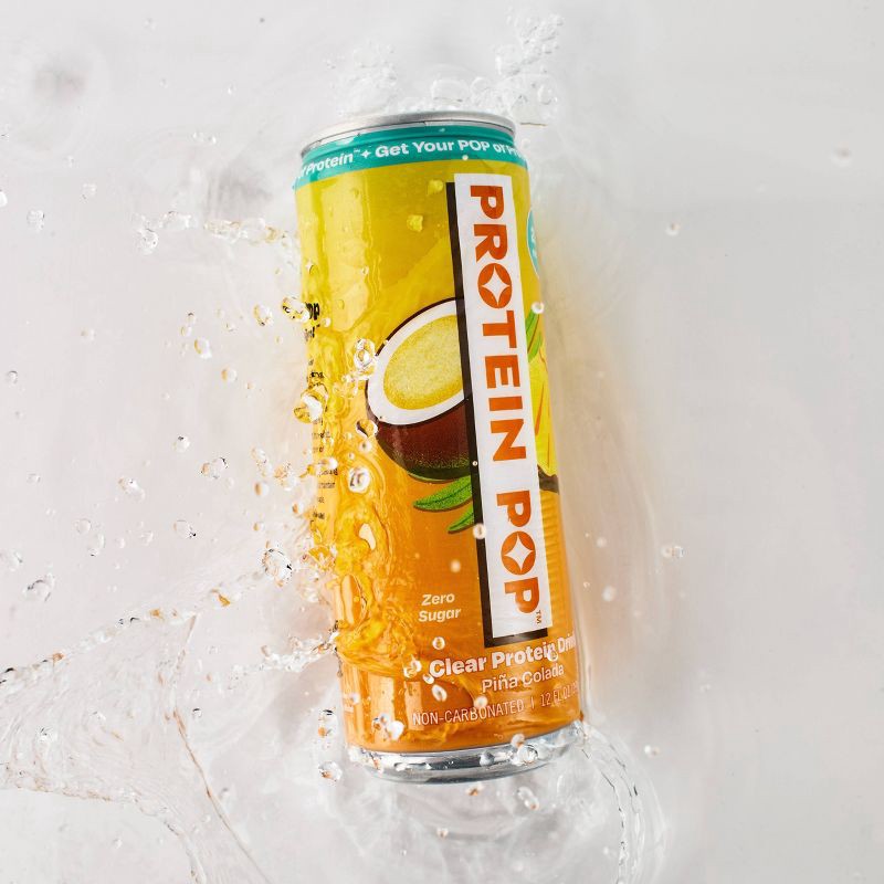 slide 4 of 6, Protein Pop Pina Colada Clear Protein Drink 12floz, 12 fl oz