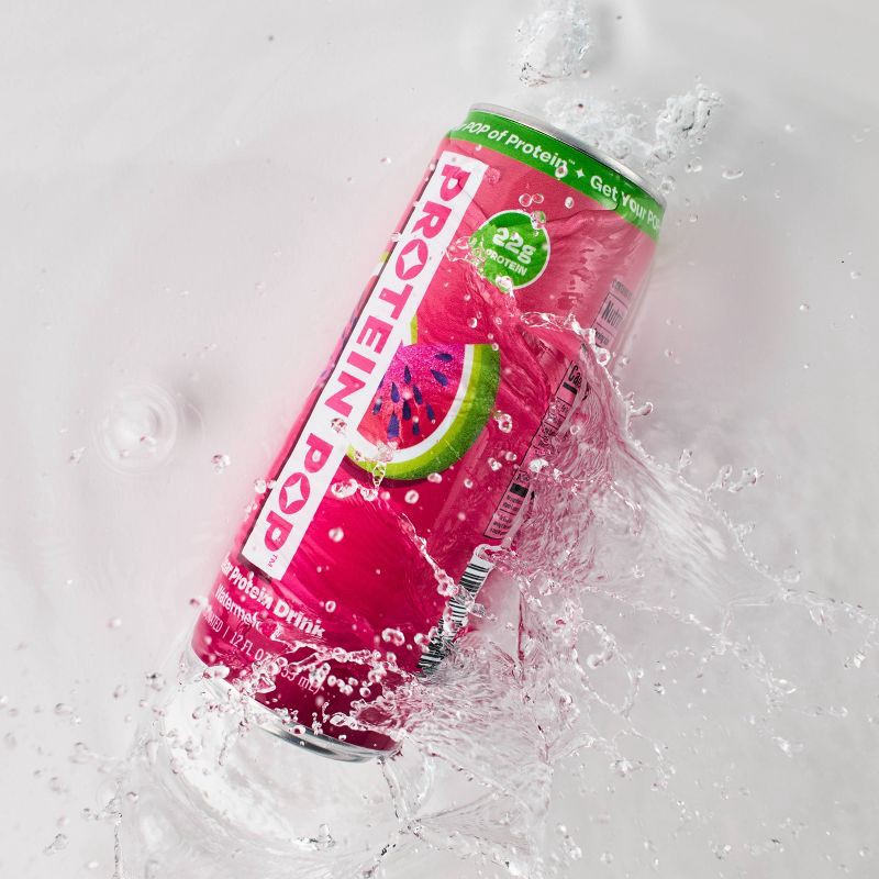 slide 4 of 6, Protein Pop Watermelon Clear Protein Drink 12floz, 1 ct