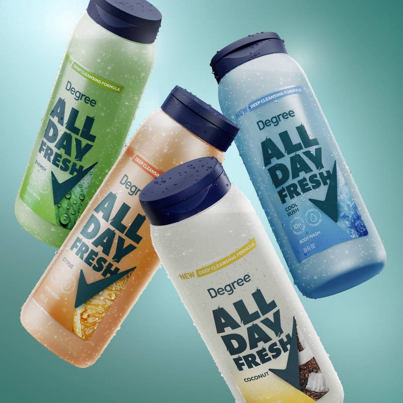 slide 8 of 9, Degree All Day Fresh Body Wash - Cool Rush - 20 fl oz, 20 fl oz