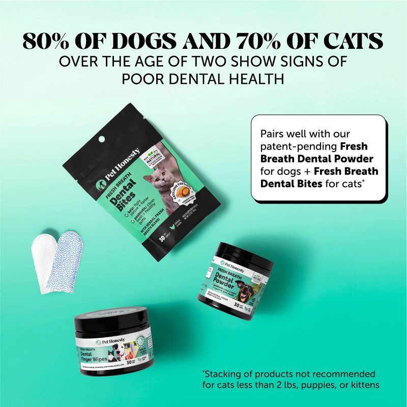slide 4 of 9, Pet Honesty Mint Flavor Cat and Dog Dental Wipes - 30ct, 30 ct