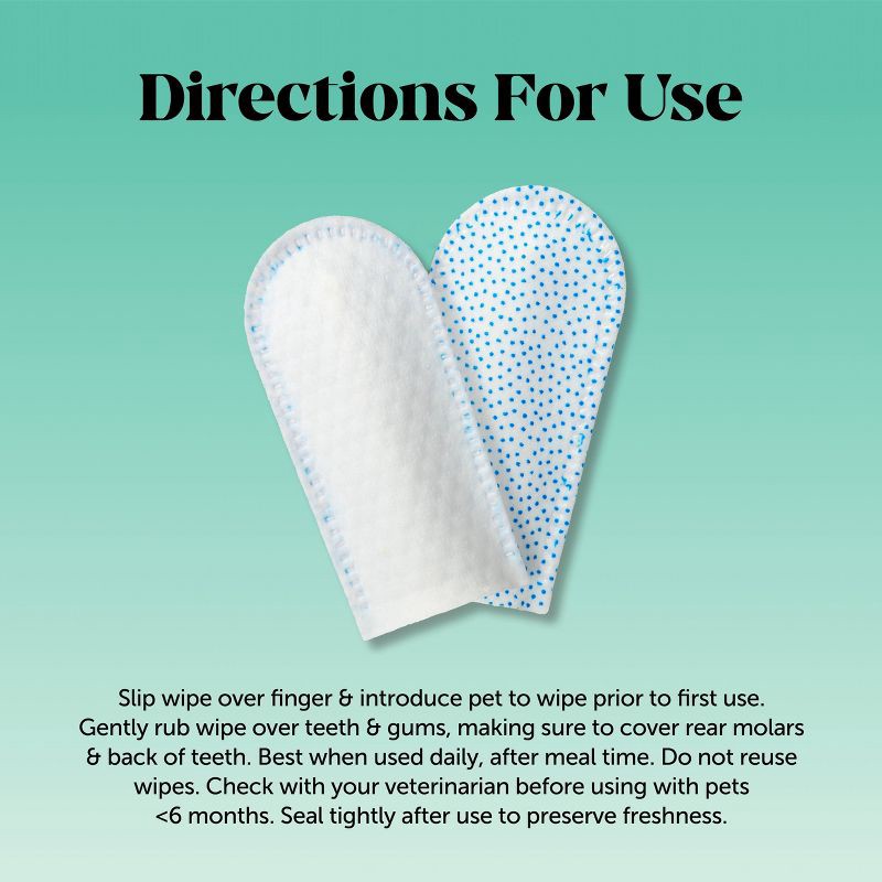 slide 6 of 9, Pet Honesty Mint Flavor Cat and Dog Dental Wipes - 30ct, 30 ct