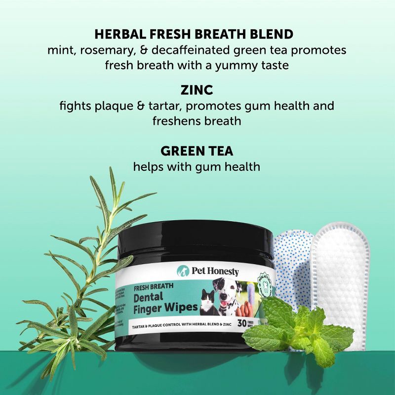 slide 7 of 9, Pet Honesty Mint Flavor Cat and Dog Dental Wipes - 30ct, 30 ct