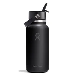 Hydro Flask 32oz Wide Mouth Flex Straw Bottle - Black