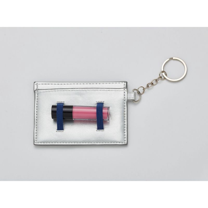 slide 3 of 5, TwelveNYC Mini Card Holder Keychain with Lipstick Holder, 1 ct