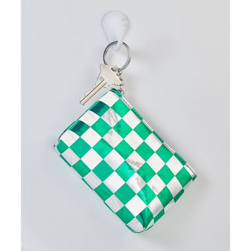 slide 3 of 3, TwelveNYC Metallic Checker Pouch, 1 ct