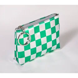 TwelveNYC Metallic Checker Pouch