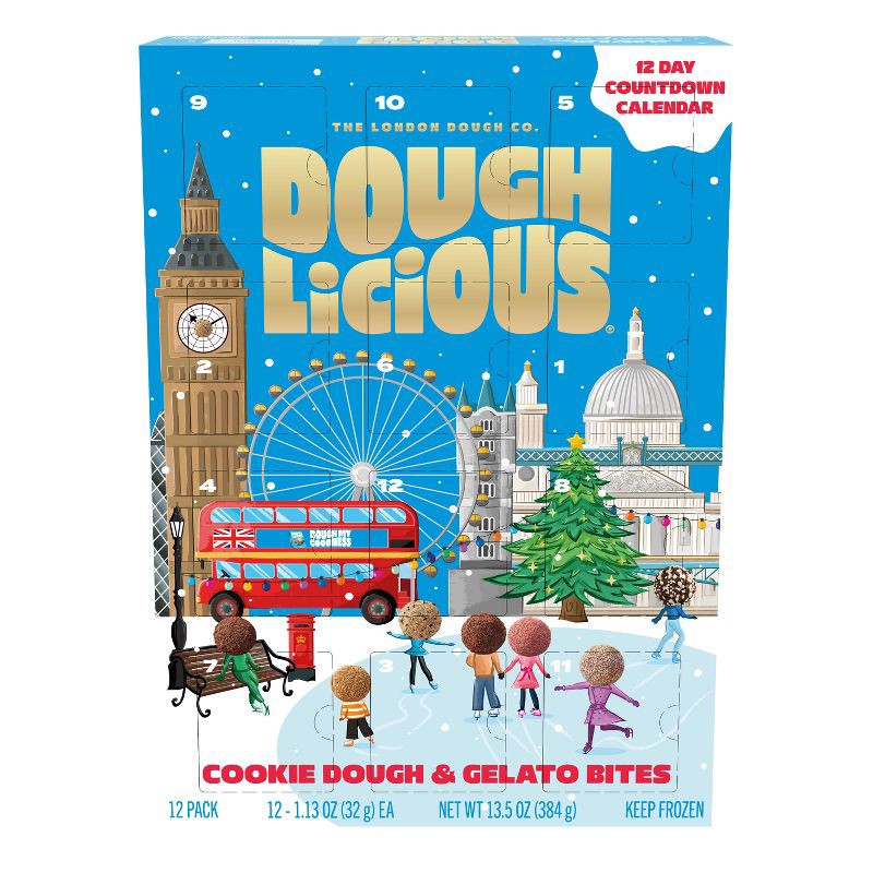 slide 1 of 1, Doughlicious Countdown Calendar Frozen Cookie Dough & Gelato Bites - 13.5oz/12ct, 13.5 oz, 12 ct