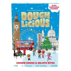 Doughlicious Countdown Calendar Frozen Cookie Dough & Gelato Bites - 13.5oz/12ct