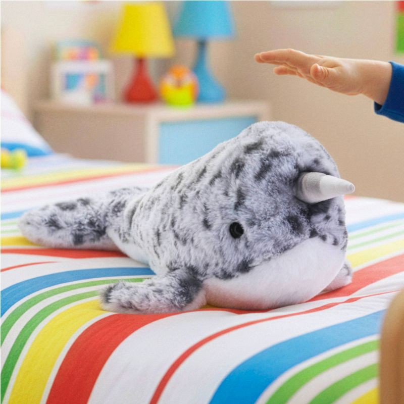slide 2 of 7, FAO Schwarz 22" Sweet Lying Narwhal Toy Plush, 1 ct
