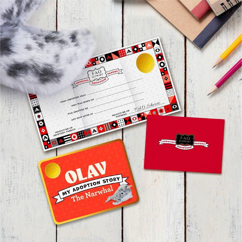 slide 3 of 7, FAO Schwarz 22" Sweet Lying Narwhal Toy Plush, 1 ct