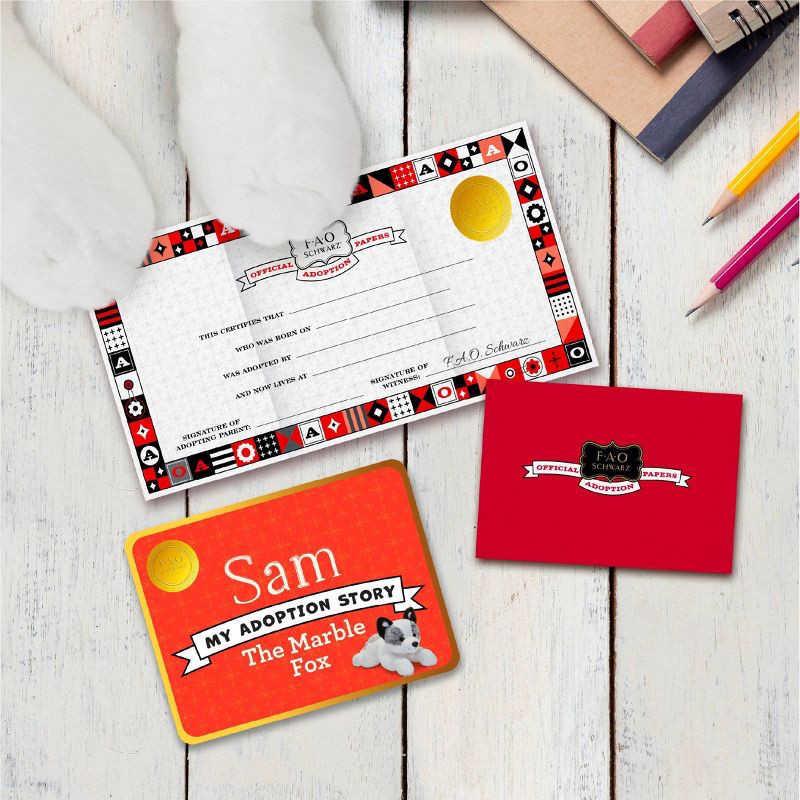 slide 3 of 7, FAO Schwarz 22" Sweet Lying Marble Fox Toy Plush, 1 ct