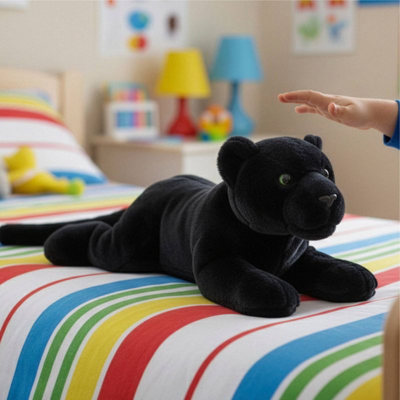 slide 2 of 7, FAO Schwarz 22" Sweet Lying Black Panther Toy Plush, 1 ct