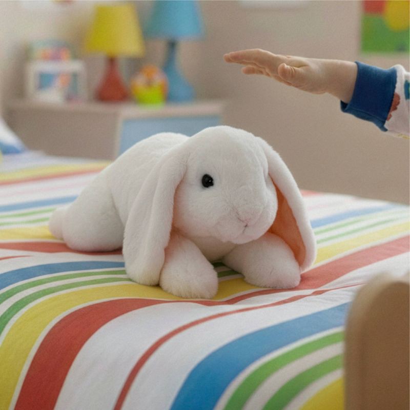 slide 2 of 7, FAO Schwarz 22" Sweet Lying Arctic Bunny Toy Plush, 1 ct