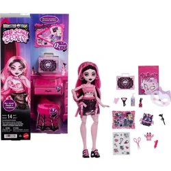 Monster High Self-Scare Secrets Draculaura Fashion Doll with 13 Realistic Accessories