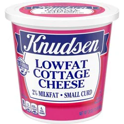 Knudsen Regular Small Curd 2% Milk Fat Curd Cottage Cheese - 24oz