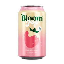 BLOOM NUTRITION Bloom Pop Prebiotic Soda - Strawberry Cream - 12 fl oz Can