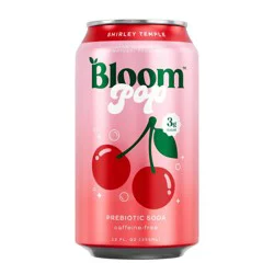 BLOOM NUTRITION Bloom Pop Prebiotic Soda - Shirley Temple - 12 fl oz Can