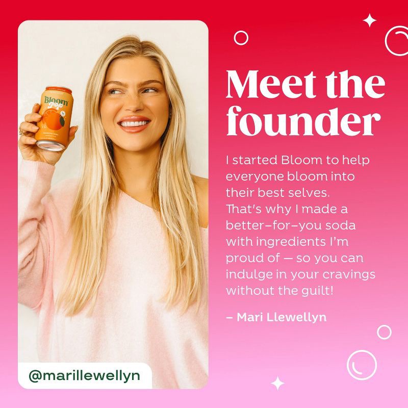 slide 6 of 7, BLOOM NUTRITION Bloom Pop Shirley Temple Soda - 4pk/12 fl oz Cans, 4 ct; 12 fl oz