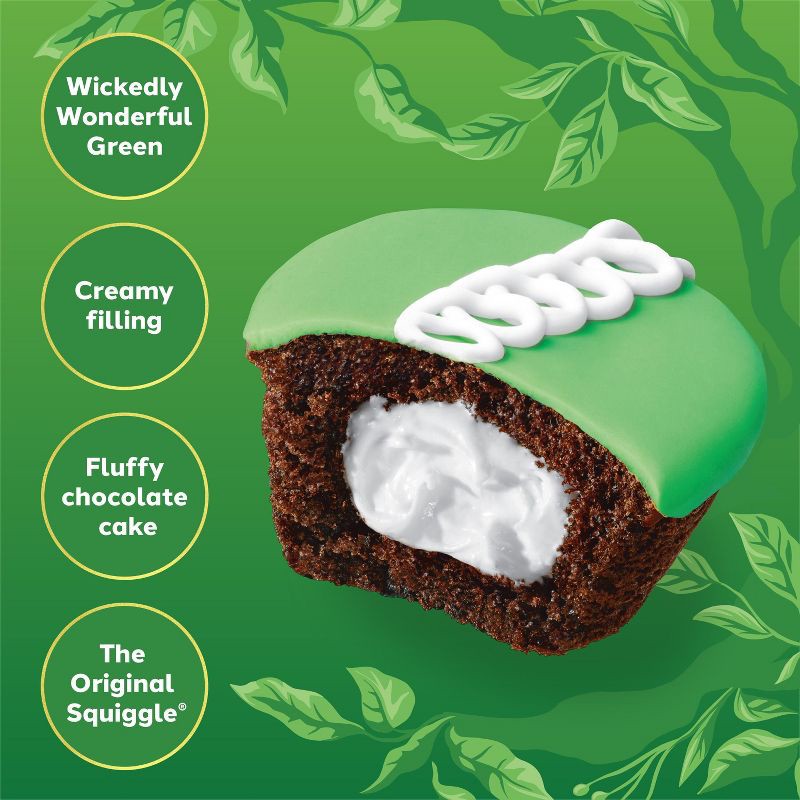 slide 4 of 7, Hostess Wicked For Good Chocolate Snack Cupcakes with Wickedly Wonderful Green Frosting - 12.7oz/8ct, 8 ct; 12.7 oz