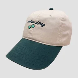 Women's Embroidered Baseball Hat - Mighty Fine Cream/Green