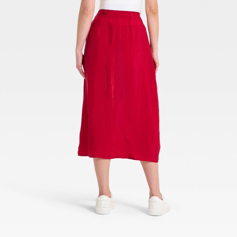 slide 2 of 4, Women's Valentine's Heart Printed Skirt - A New Day™ Red L, 1 ct