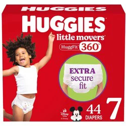 Huggies Little Movers 360 Pull On Diapers - Size 7 - 44ct