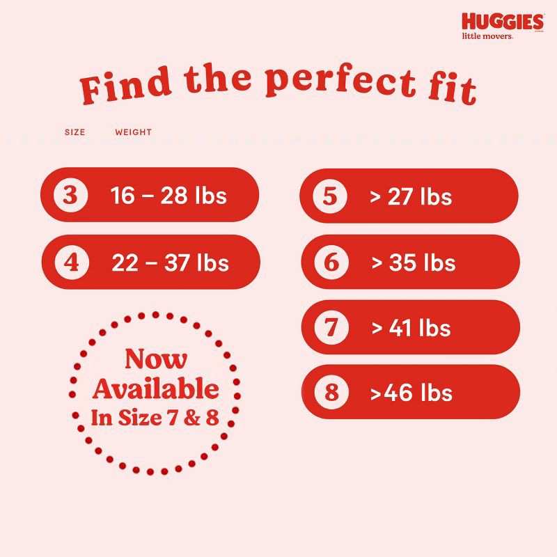 slide 4 of 12, Huggies Little Movers Diapers - Size 3 - 25ct, 3 x 25 ct
