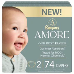 Amore by Pampers Diapers Super Pack - Size 2 - 74ct