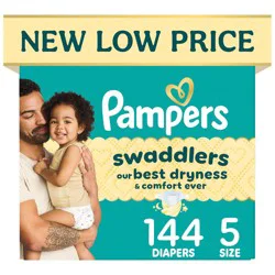 Pampers Swaddlers Sensitive Disposable Diapers - Size 5 - 144ct